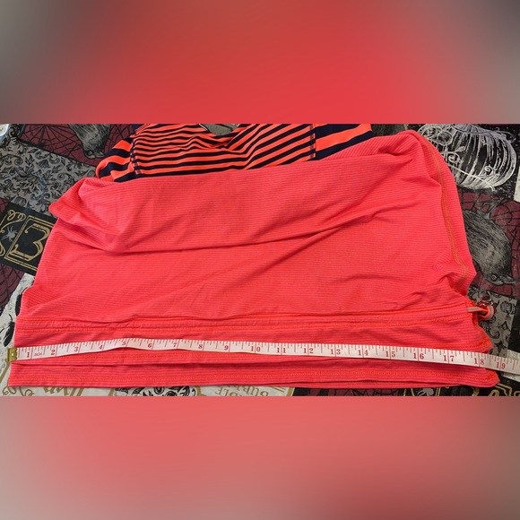 Lululemon Orange and Blue Striped Run Back On Track Tank Top Women's Size 6 - Picture 9 of 10